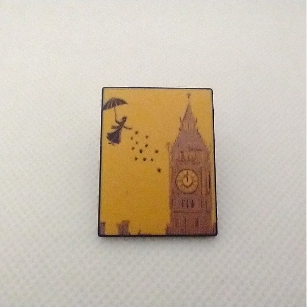 🧁 3/$30 Mary Poppins Flying Tower Magic Umbrella Enamel Pin NEW